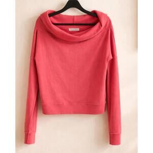 We The Free Pink Off-Shoulder Sweatshirt Medium